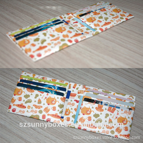 Eco-friendly Anti-RFID Foldable 6 Cards Tyvek Paper Wallet